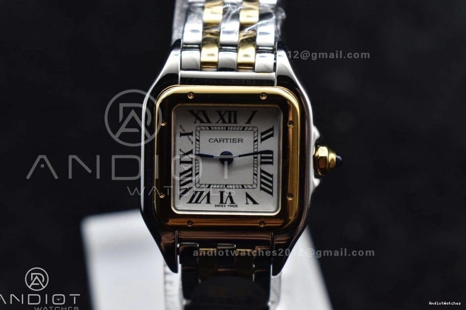 Ronda on Dial 1002 SS YG SS Quartz BVF Best Panthère UrbanChic YG 1:1 Bracelet White Edition 22mm 0314